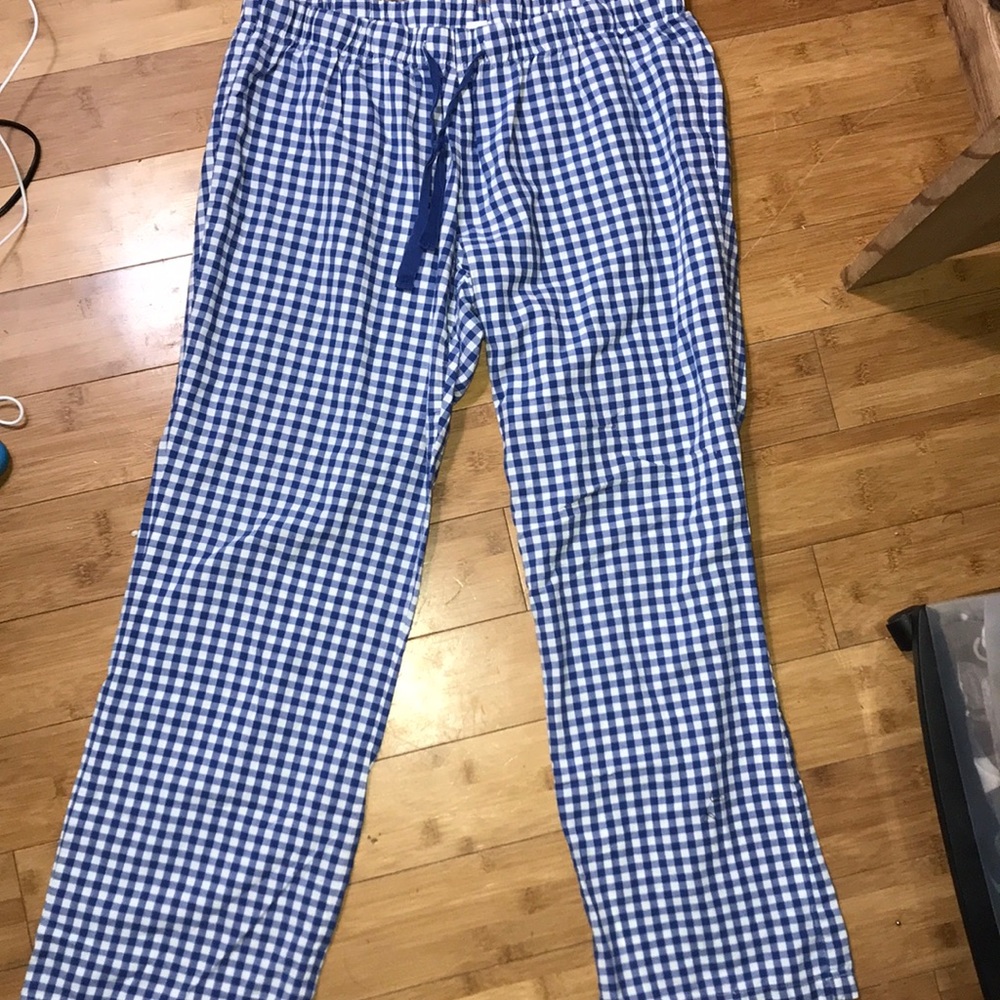 Blue plaid Old Navy pajamas